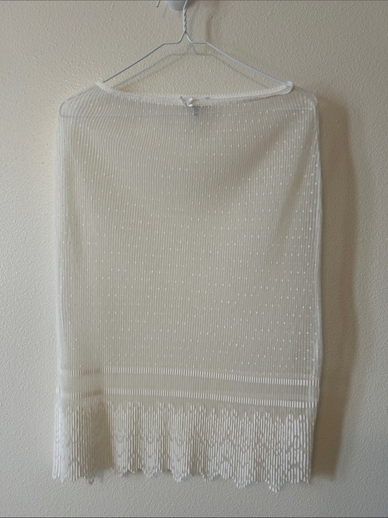 Topshop Dresses & Skirts - Topshop - Sheer Ivory Lace-Trim Skirt